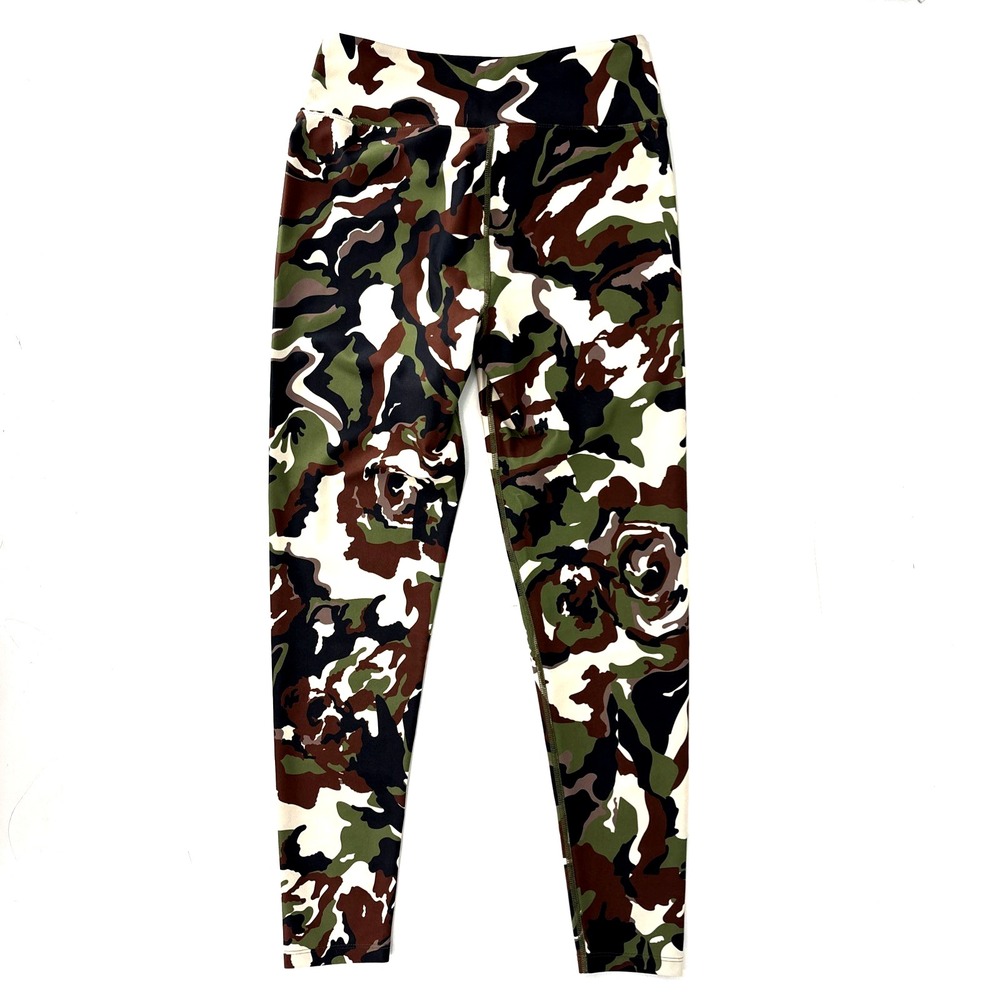 Year Of Ours Women Ankle Leggings Camo Print Size Large Military Green NICE! - Picture 5 of 6